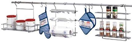 KIT D'ACCESSOIRES 150X20X34CM ACIER CHROME GIEFFE