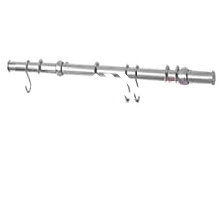 KIT TUBE 120CM+5 COCHETS "S" ACIER CHROME GIEFFE