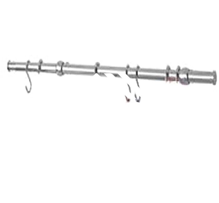 KIT TUBE 120CM+5 COCHETS "S" ACIER CHROME GIEFFE