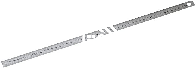 Règle En Acier Inoxydable De 50 Cm | Règle Métrique Droite, Rigide Et Durable Pour Dessin Et Bricolage